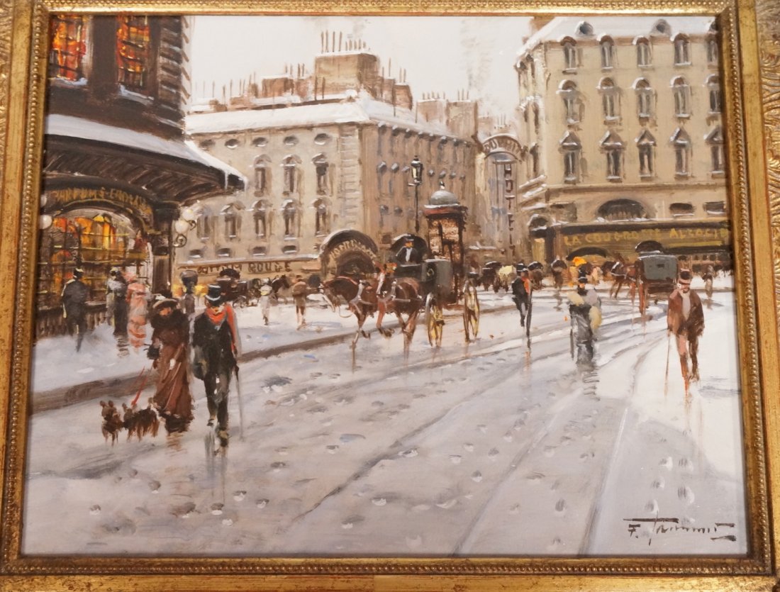 FRANCESCO TAMMARO "Winter Street Scene" Oil Paint (1 of 10)