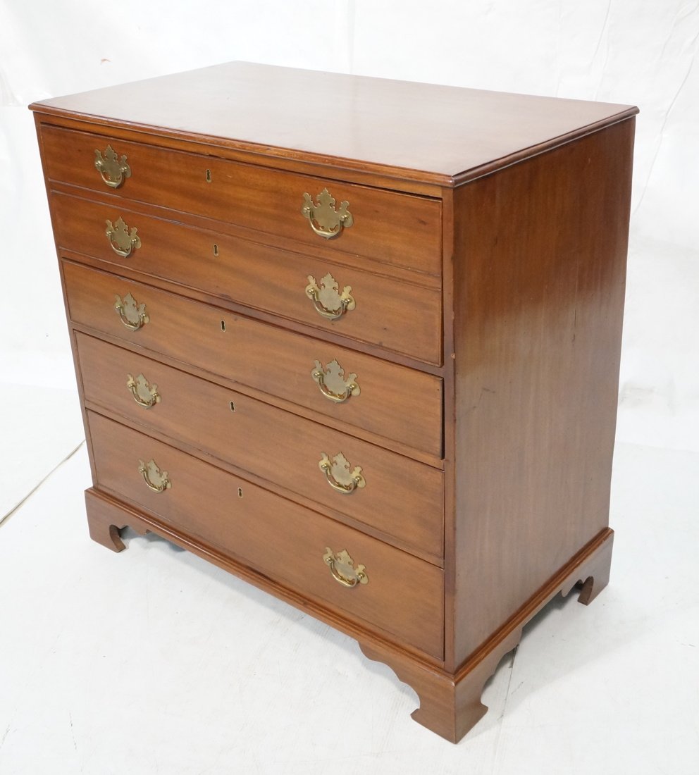 Early Antique Drop Front Desk Chest. Leather writ (1 of 9)