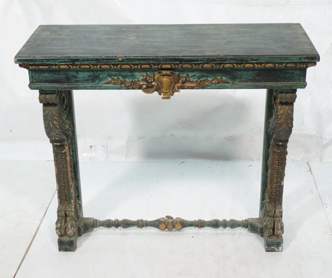 Antique Painted Hall Console Table. Decorative mo (1 of 10)