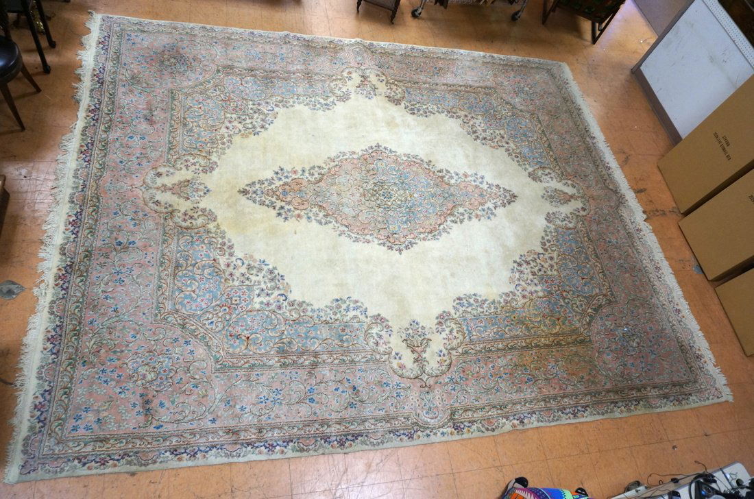 Large Kirman 14'10" x 11'5" Oriental Rug Carpet. (1 of 10)