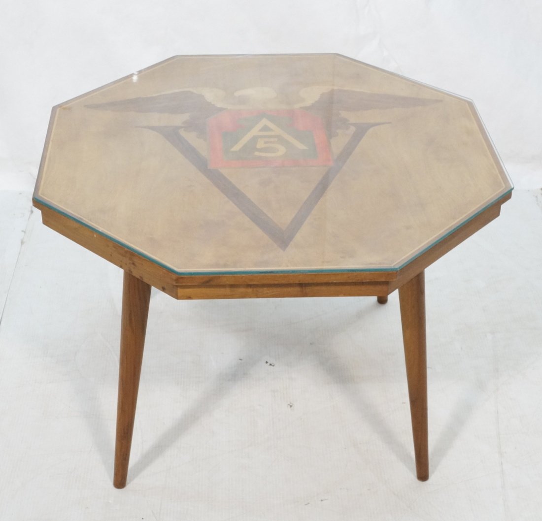 Octagonal Low Inlaid Coffee Cocktail Table. Eagle (1 of 7)