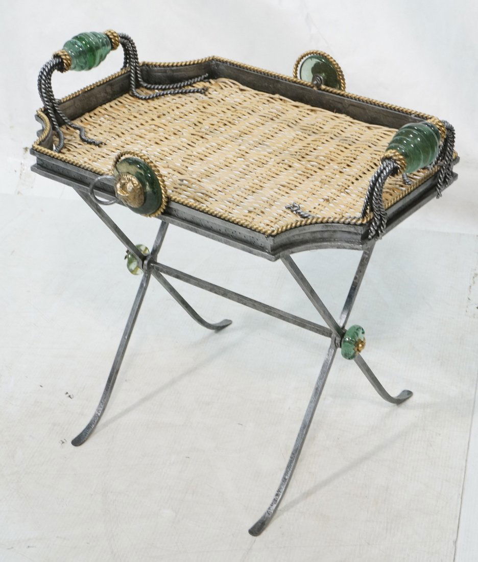 Contemporary Serving Tray with Metal Base. Side T (1 of 8)