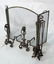 Hammered Iron Arts & Crafts Fireplace Set. Fire s