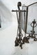 Hammered Iron Arts & Crafts Fireplace Set. Fire s - 4