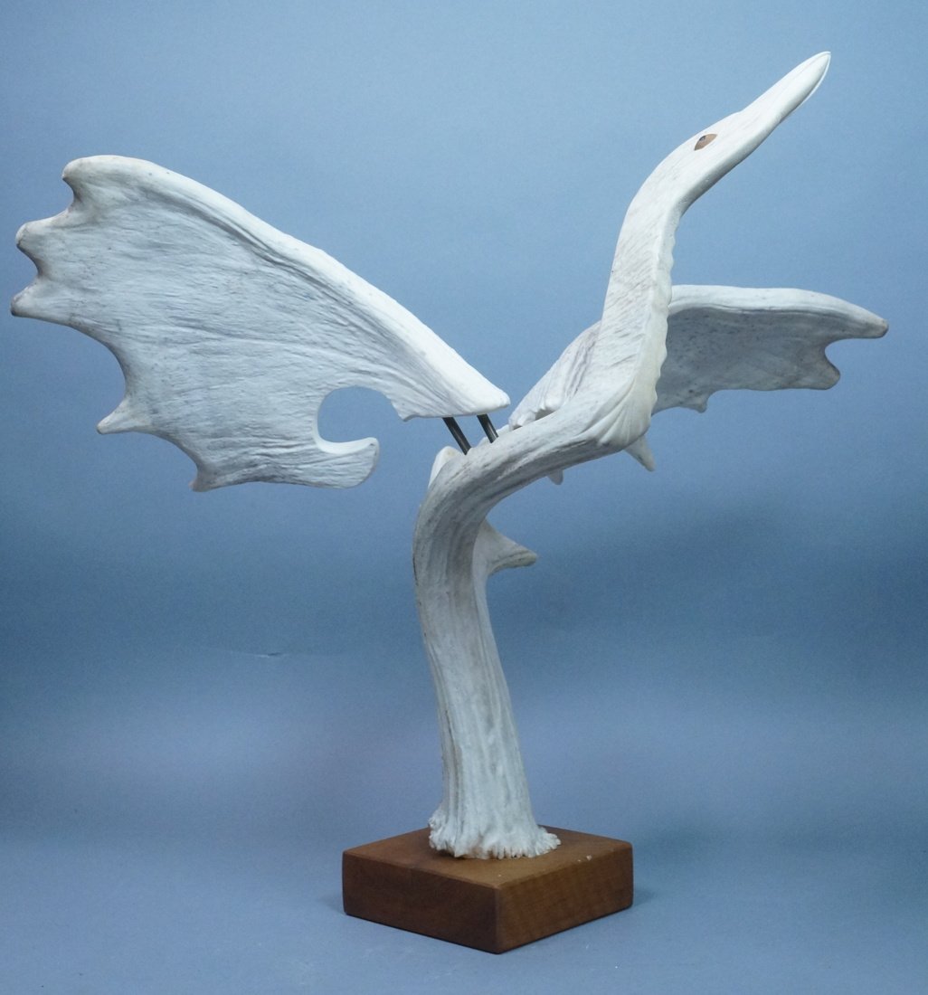 Signed KAREN J OLANNA '87 Moose Antler Sculpture. (1 of 8)