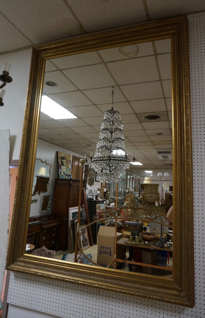 6" Wide Gilt Framed Large Wall Mirror. Decorative (1 of 9)