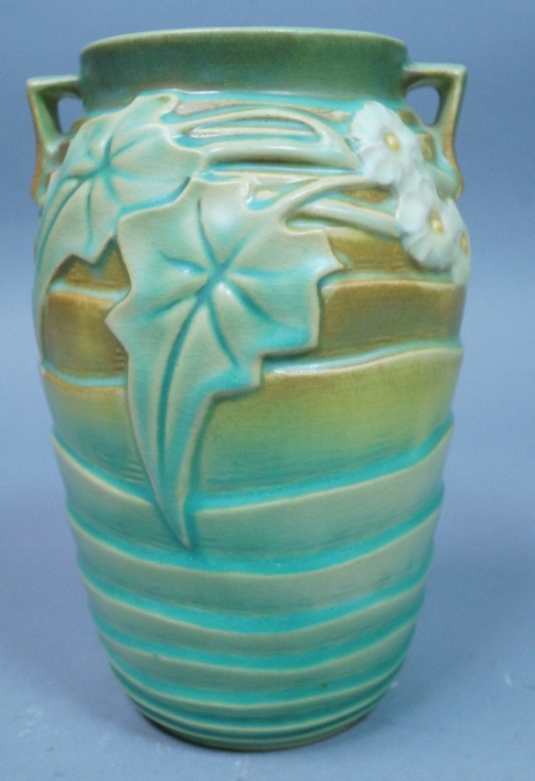 Roseville LUFFA Art Pottery Vase. Two small handl (1 of 4)