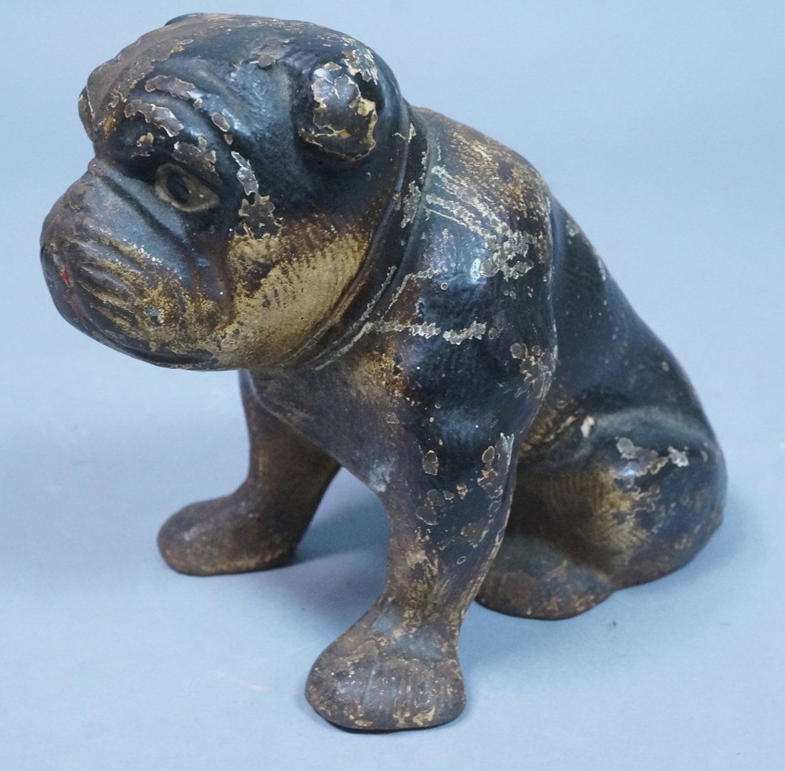 Painted Pug Dog Iron Door Stop. (1 of 5)