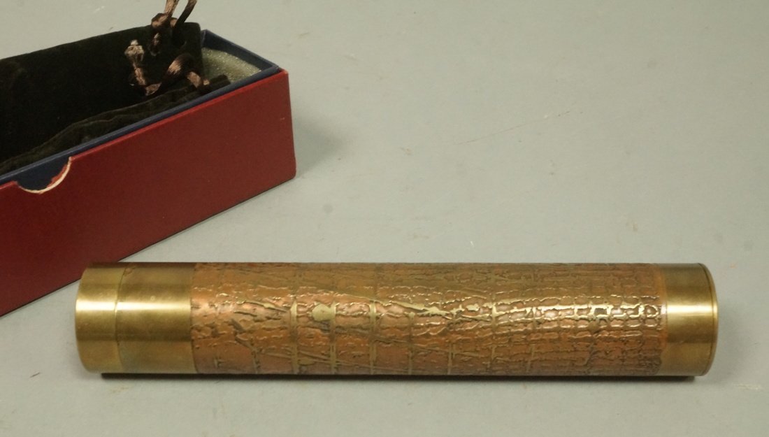 Contemporary Artisan Brass Column Kaleidoscope. C (1 of 6)