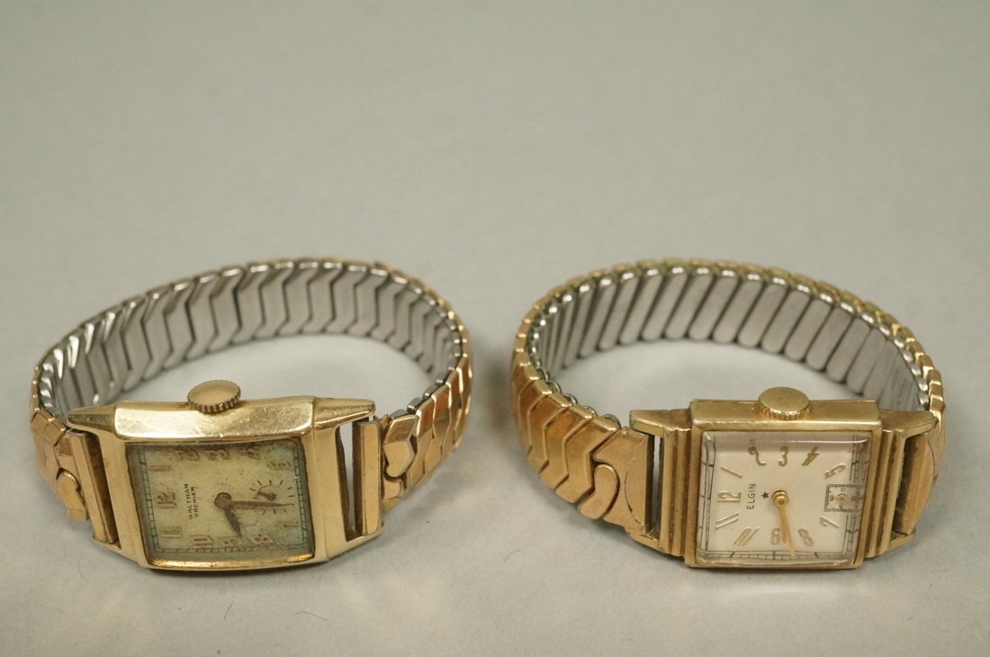 Lot 2 Mens Watches. 1). WALTHAM PREMIER 14K Gold (1 of 4)