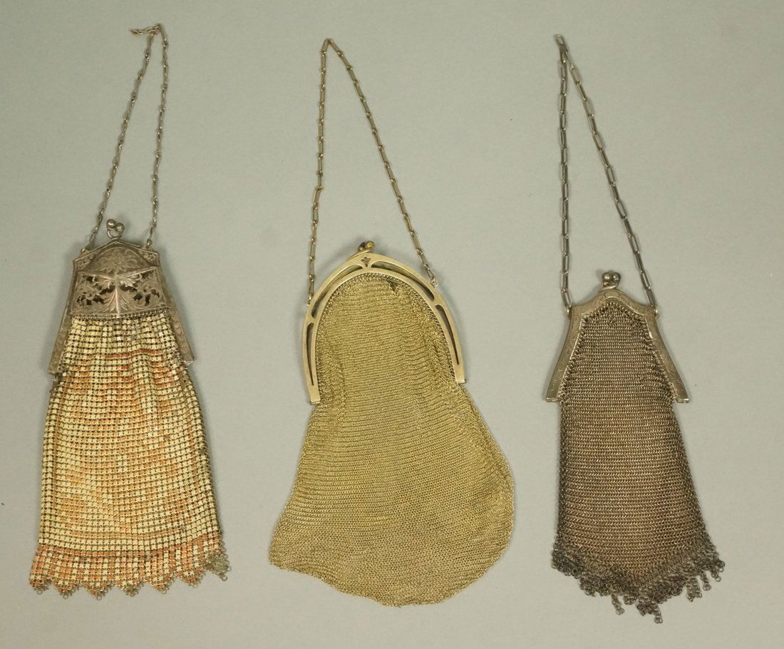 Lot 3 Vintage Metal Mesh Purses. 1) Whiting & Dav (1 of 7)