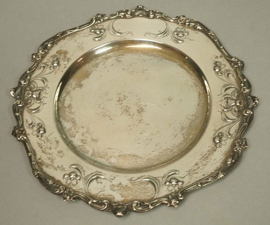 Heavy Gorham Sterling Silver Charger Plate. Fancy (1 of 3)