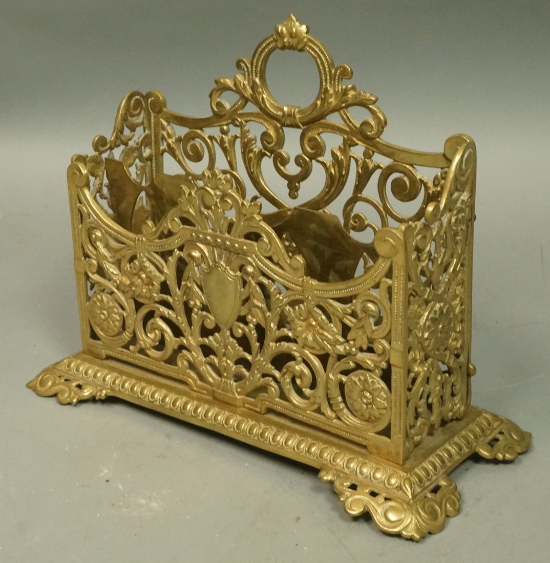 Vintage Brass TOWNSHEND & Co Ornate Letter Holder (1 of 10)