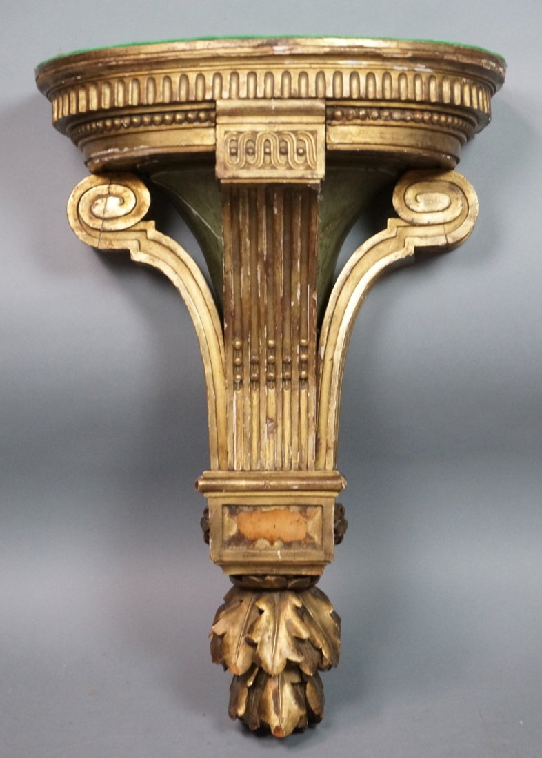 Antique Gilt Wood Shelf Bracket Wall Sconce. Larg (1 of 10)