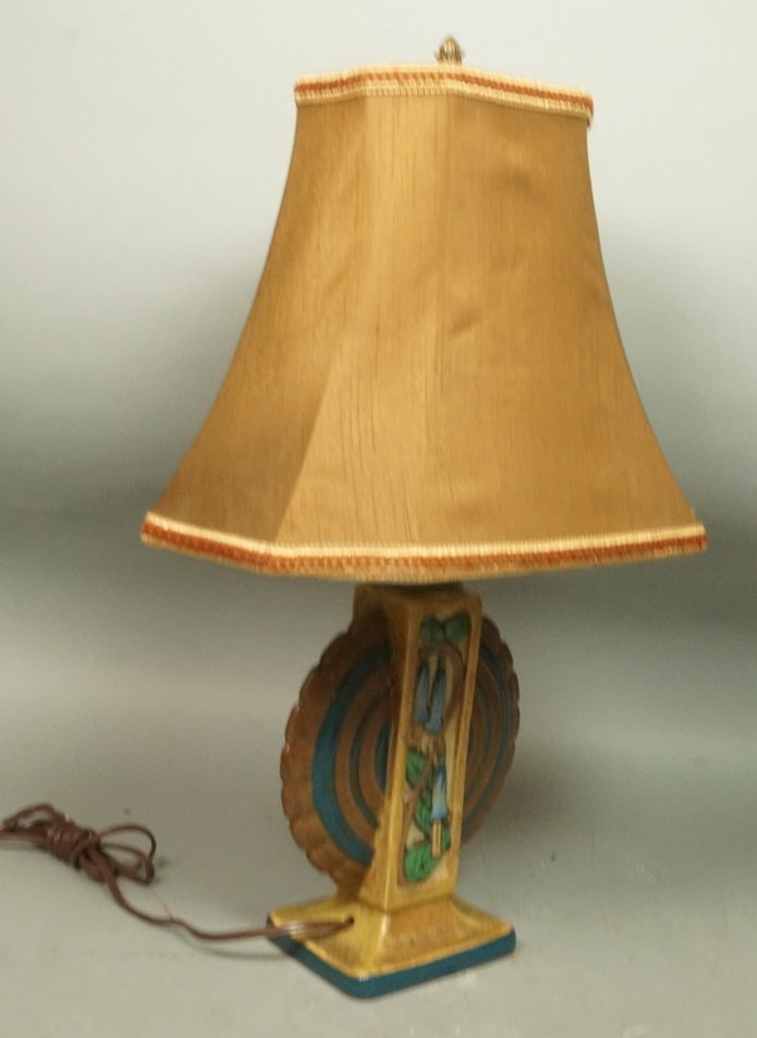 French Pottery Table Lamp. Decorative 3D design w (1 of 8)