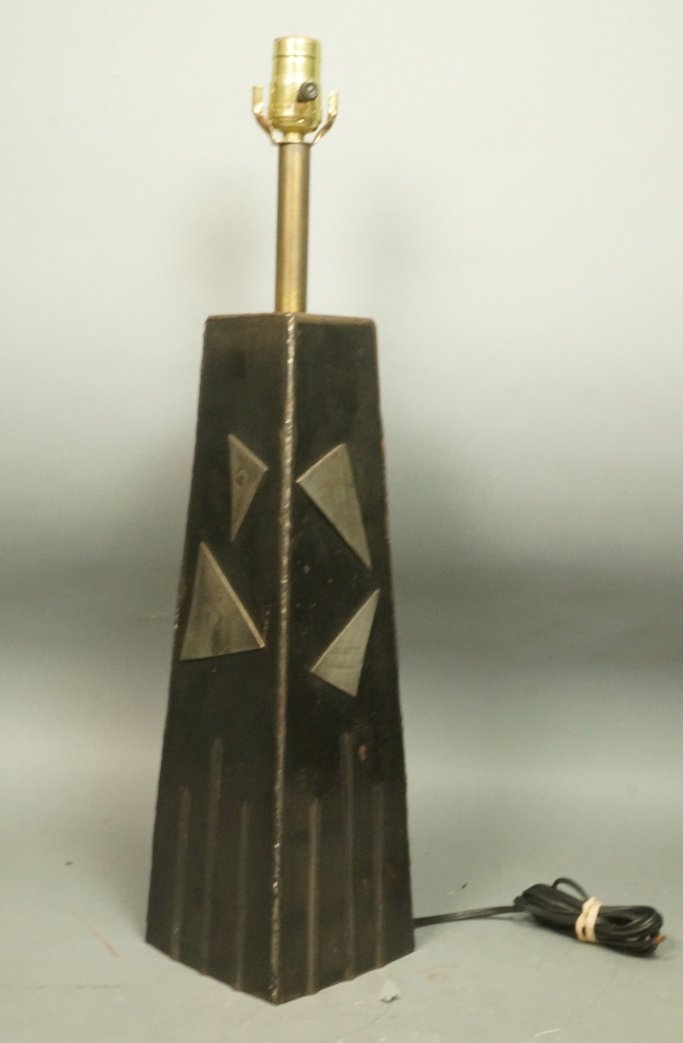 Modernist Brutalist Welded Metal Table Lamp. Iron (1 of 7)