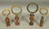 Set 4 Magiscope Sculptures with brass frames. Ind