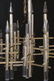 GAETANO SCIOLARI Lucite & Chrome Chandelier. Gold - 4