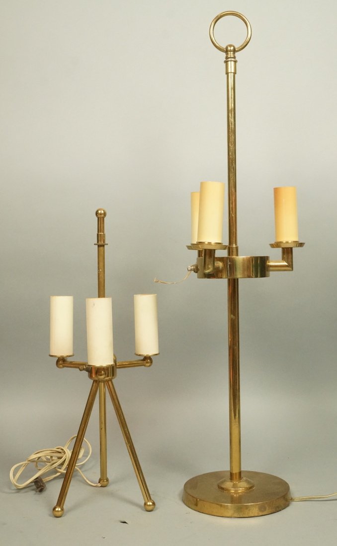 2pcs Modernist Brass Mid Century Table Lamps. 1) (1 of 7)