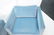 Pr Blue Fabric Cube Form Lounge Chairs. Dark Wood - 4