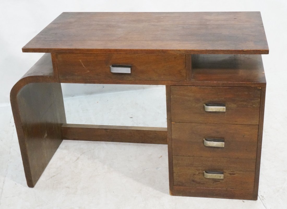 Donald Deskey Moderne Desk. Art Deco Desk with ba (1 of 9)