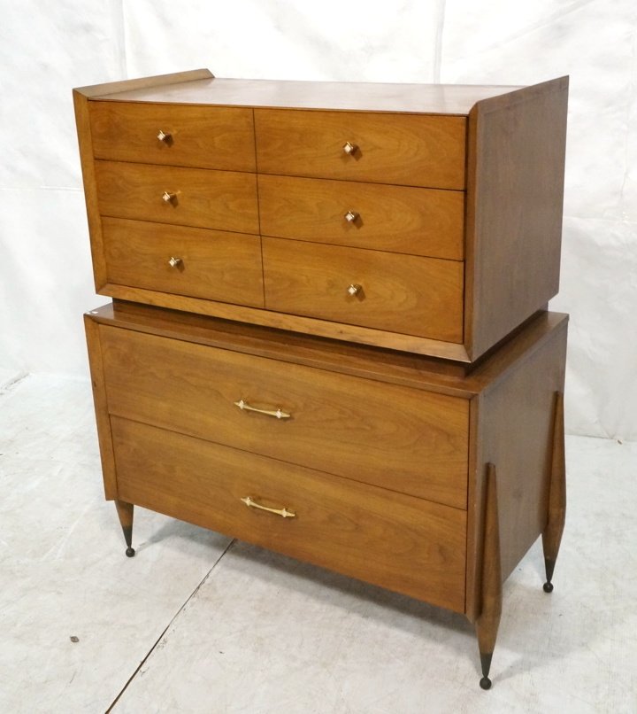 KENT COFFEY Modernist Tall Chest Dresser. AUBURN (1 of 8)