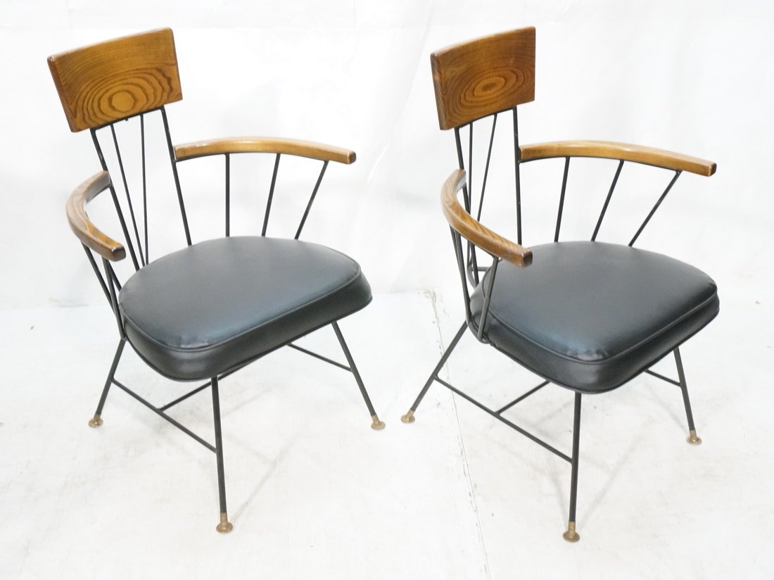 Pr Black Iron Hairpin Side Chairs. UMANOFF style. (1 of 6)