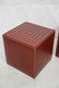 Pr LEE Red Leather Modernist Cube Side Tables. Si - 2