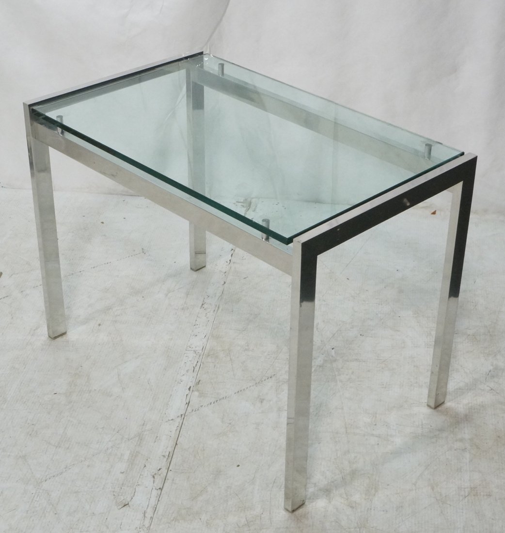 Chrome & Glass Side Table. Modernist. (1 of 5)