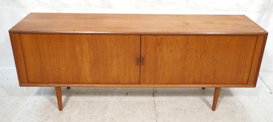 Danish Teak Credenza. Tambour doors Sideboard. Ra (1 of 10)