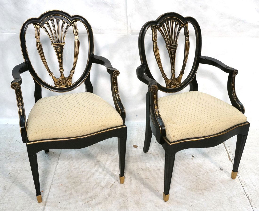 Pr Decorator Regency style Arm Chairs. Shield bac (1 of 9)