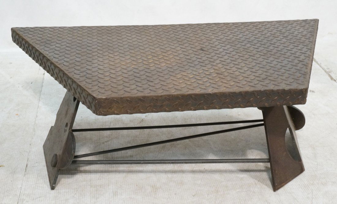 Diamond Plate Steel Coffee Table. Industrial Stee (1 of 7)