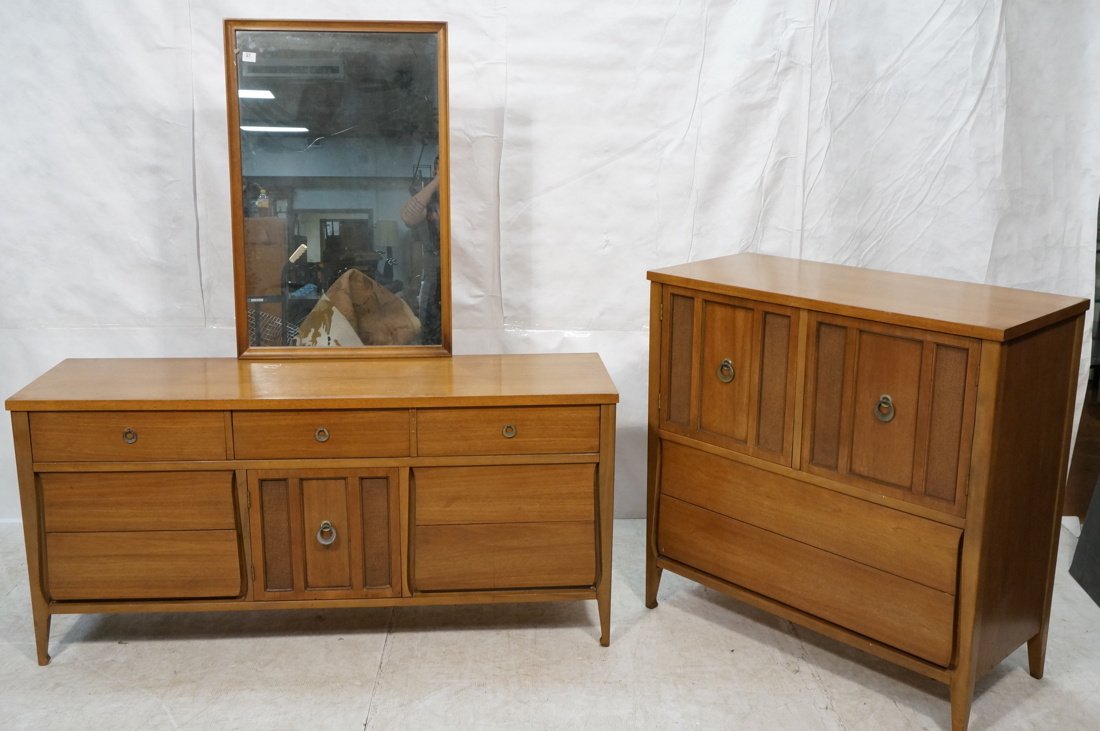 3pc Modern Bedroom Furniture. Tall Chest. Low Cre (1 of 10)
