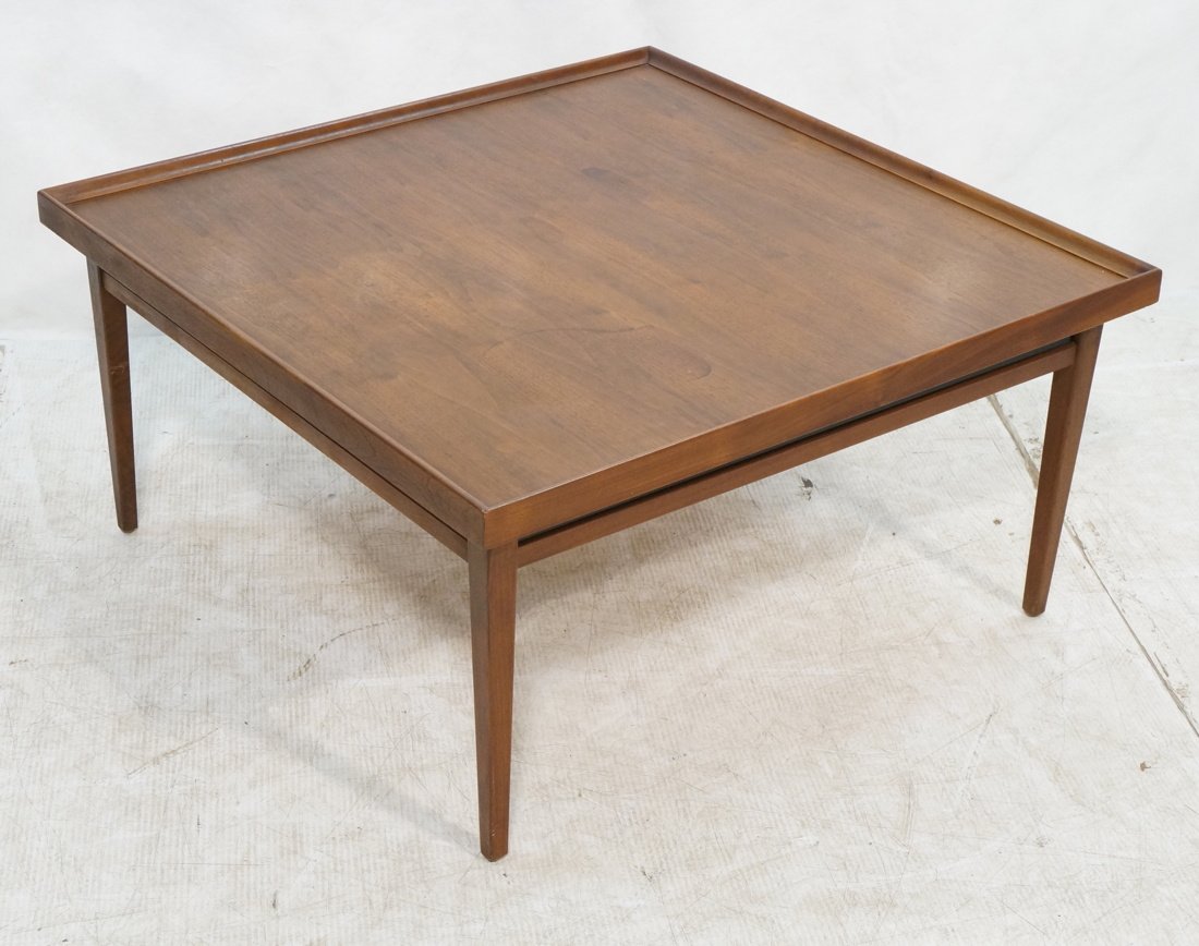 MILO BAUGHMAN Walnut Square Coffee Table. America (1 of 10)