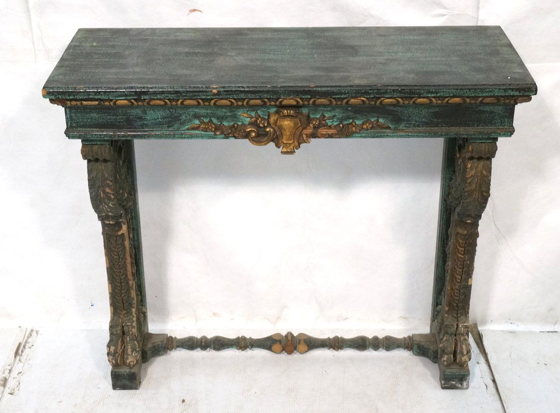 Antique Painted Hall Console Table. Decorative Mo (1 of 10)