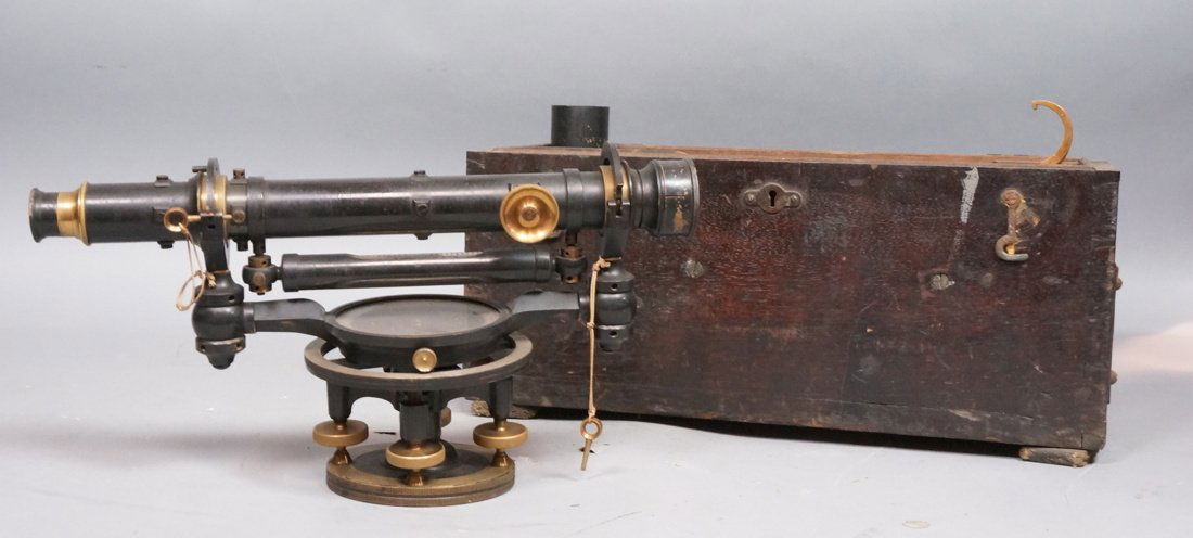 Antique QUEEN & Co Level & Compass Surveyors Tool (1 of 5)