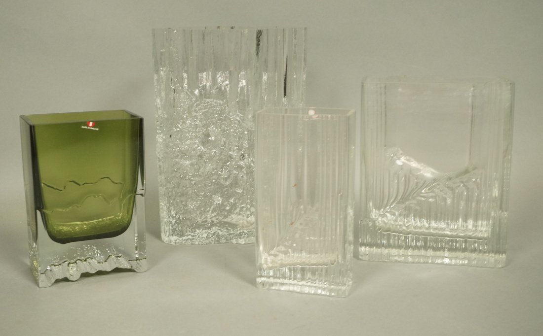 4pc ITALIA by TAPIO WIRKKALA Art Glass Vases. FIN (1 of 7)
