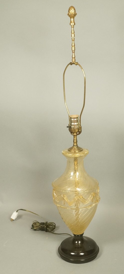 Large Vintage Murano Italian Art Glass Table Lamp (1 of 6)