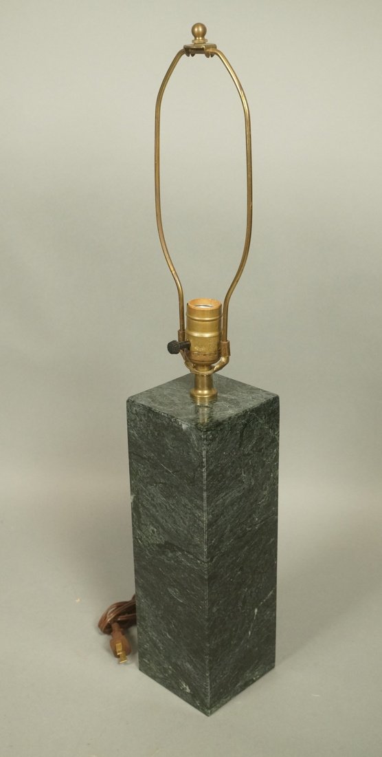 HANSEN style Black Marble Square Column Table Lam (1 of 5)