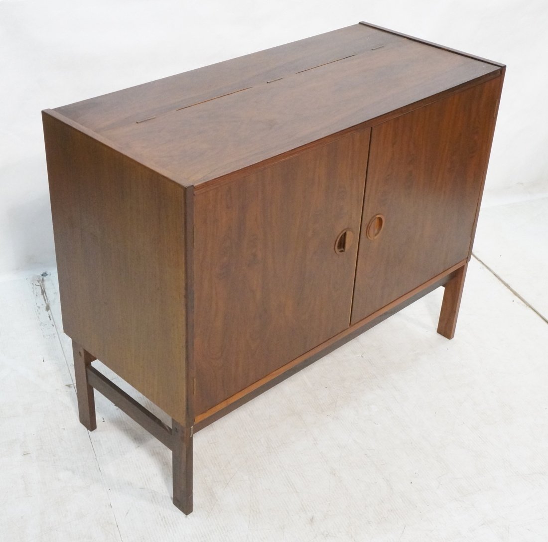 Danish Modern Rosewood Music Stereo Cabinet. Flip (1 of 9)