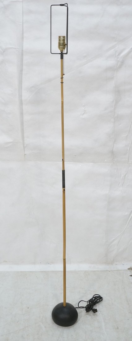 ISAMU NOGUCHI Bamboo Floor Lamp. Black Metal Base (1 of 6)