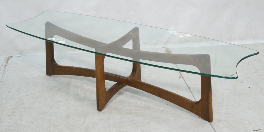 ADRIAN PEARSALL Coffee Table. Shaped Glass Top ov (1 of 6)