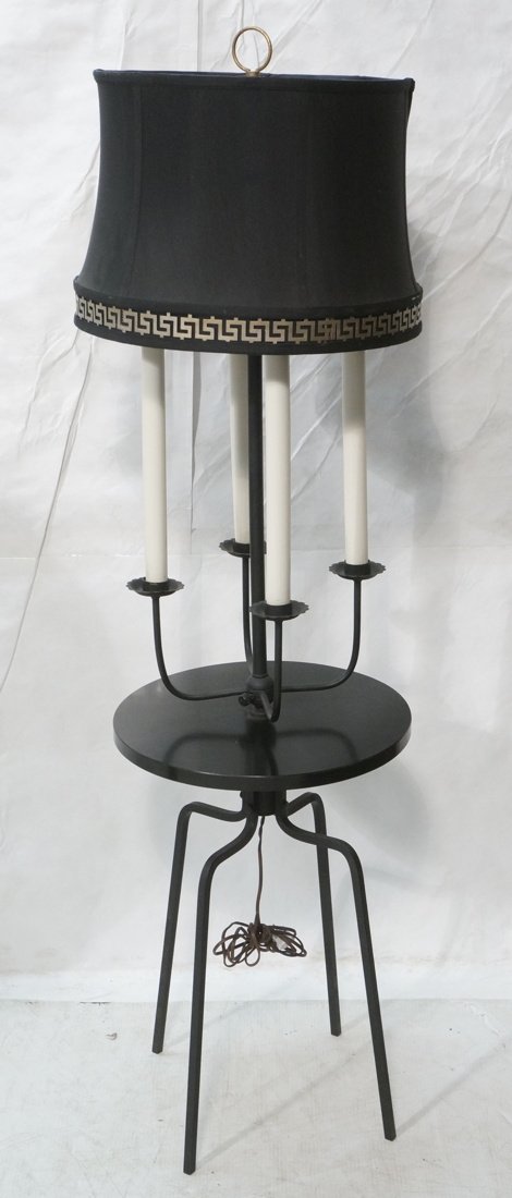 Tommi Parzinger style Floor Lamp. Black iron fram (1 of 7)