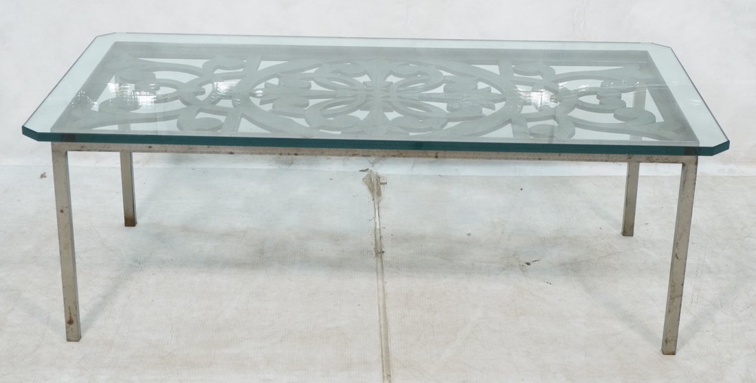 Decorative Steel & Glass Coffee Table. Fancy cust (1 of 8)