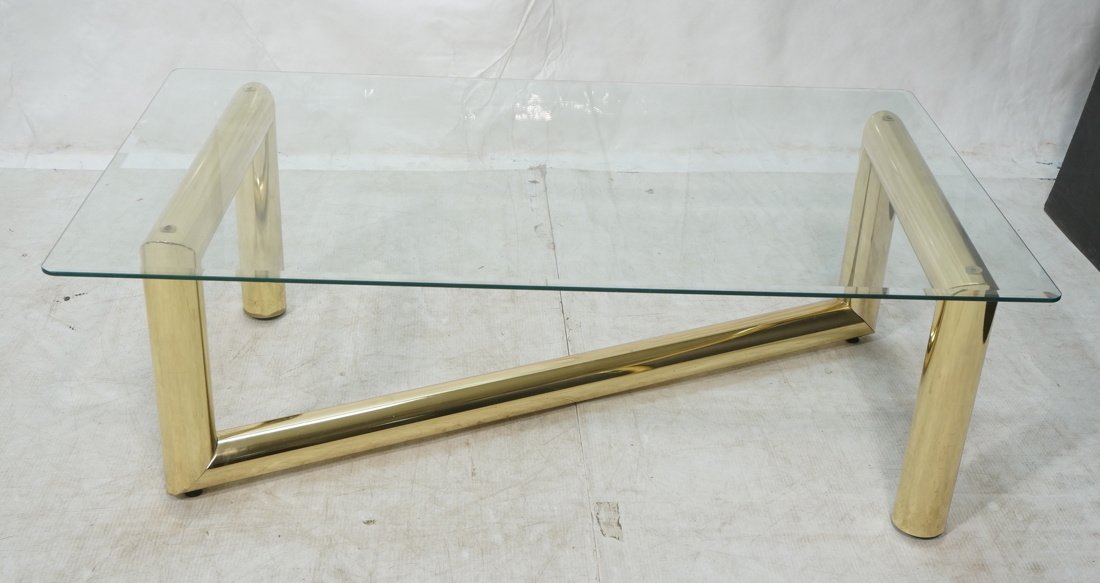 Modernist Coffee Cocktail Table. Glass Top on thi (1 of 6)