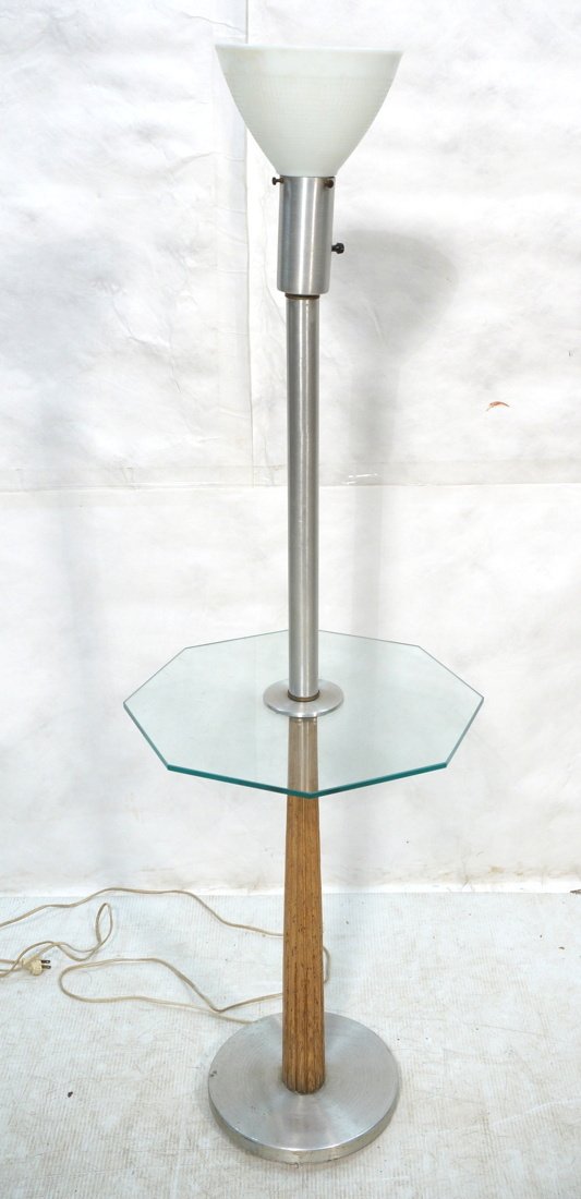 RUSSEL WRIGHT Style Floor Lamp with Glass T. able (1 of 7)