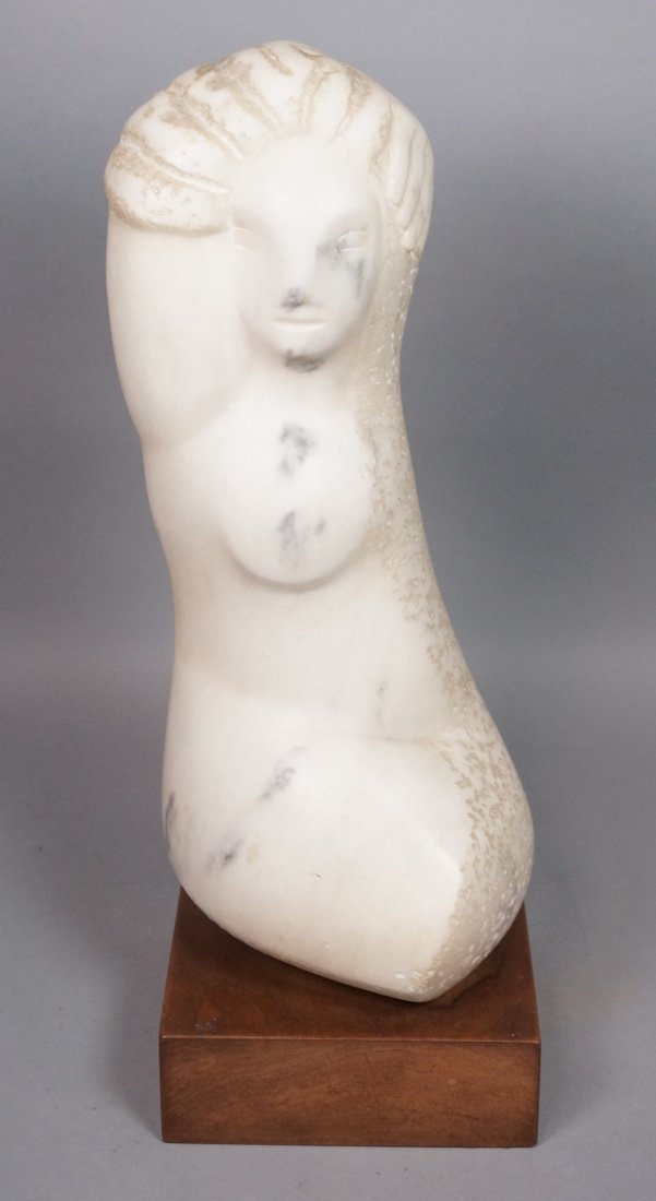 C. THIEM Marble Figural Sculpture. Female figure (1 of 8)