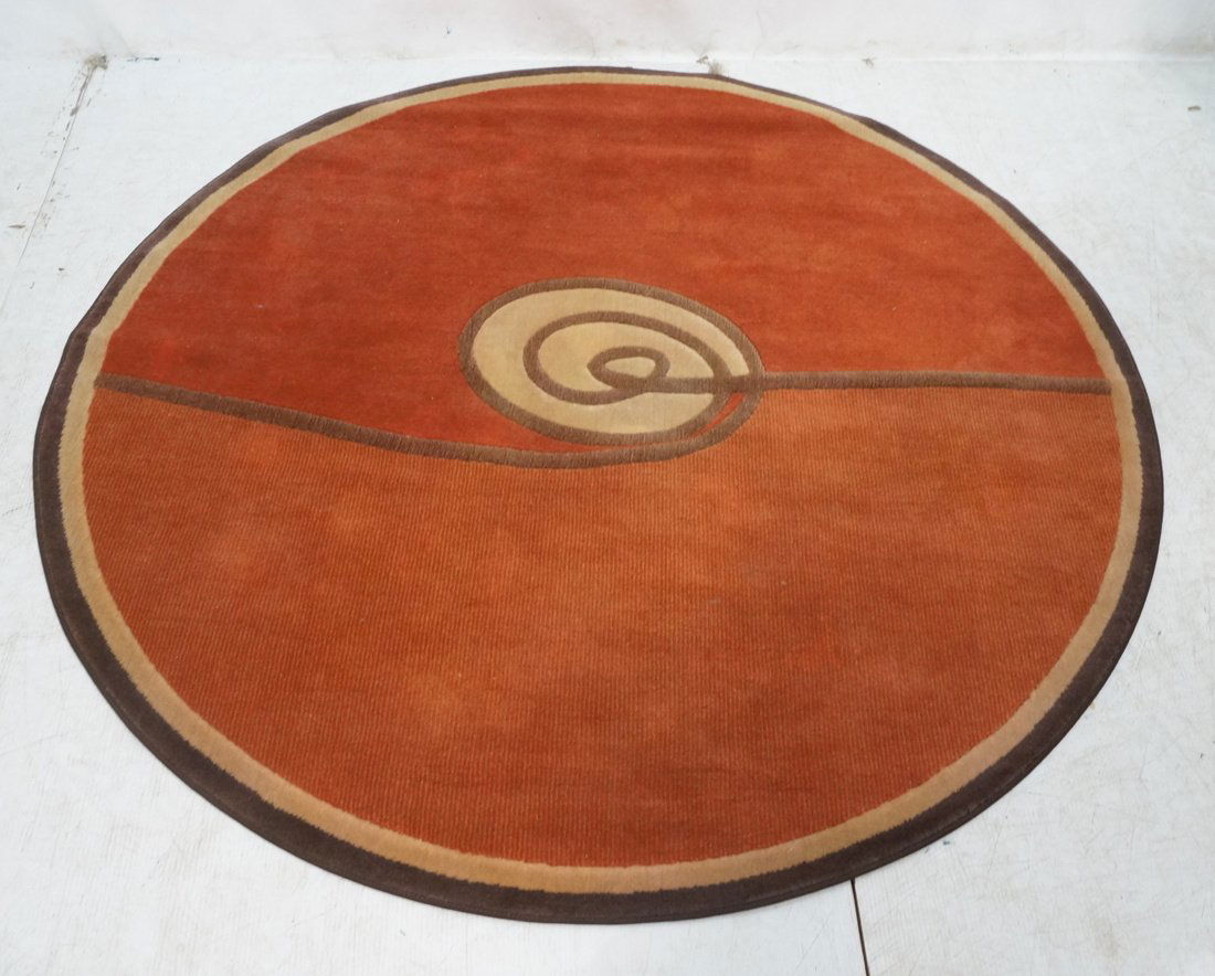 LOUIS de POORTERE Round Modernist Orange & Rust R (1 of 7)