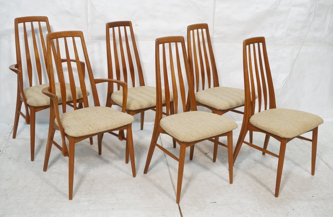6pc NIELS KOFOED Danish Teak EVA Dining Chairs. T (1 of 10)