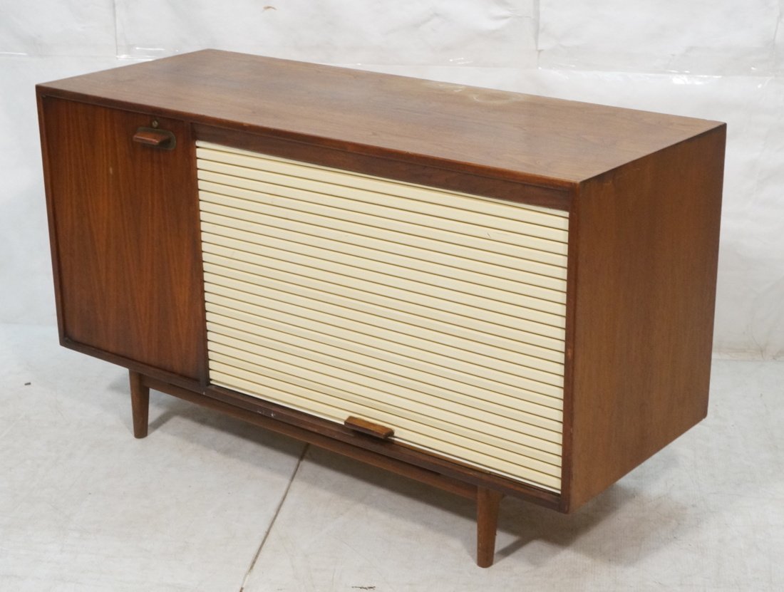 Jens Risom small credenza. Accordion tambour door (1 of 10)